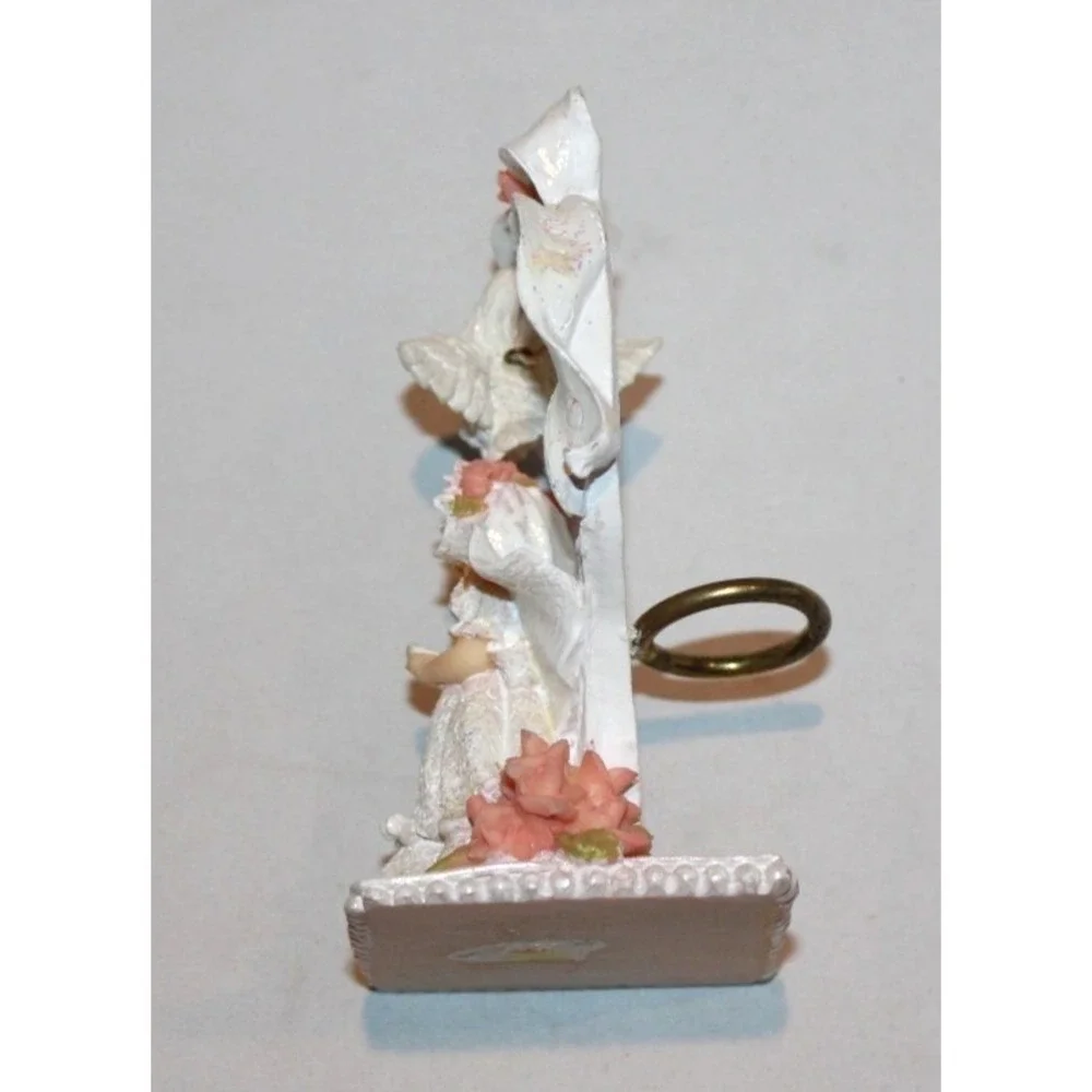 vintage bride & groom wedding cake topper with dove & ring in back